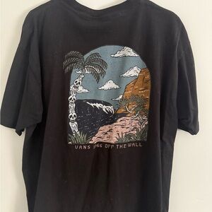 Vans Black Short-Sleeve Tee with Coastal Graphic